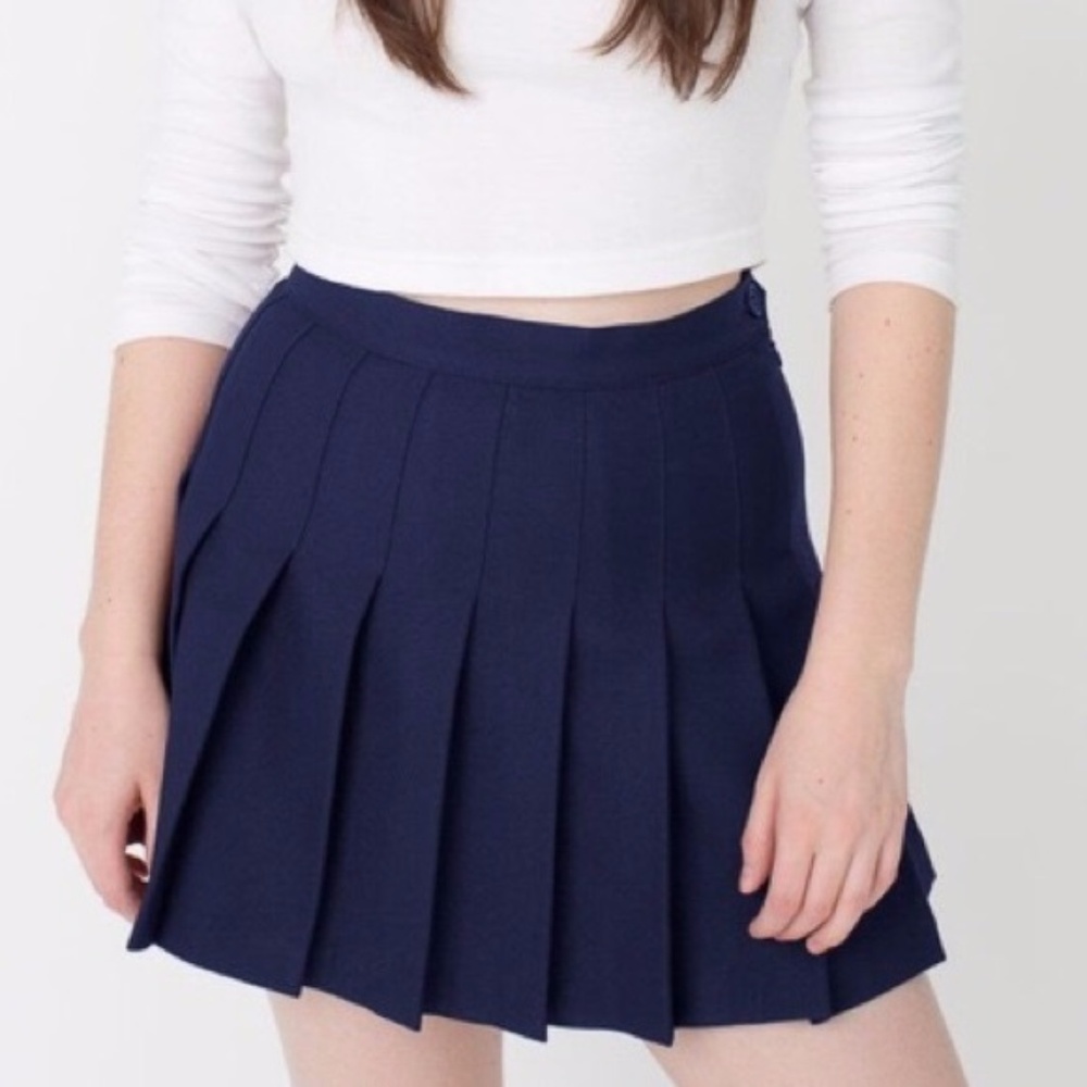 American Apparel Navy Tennis Skirt